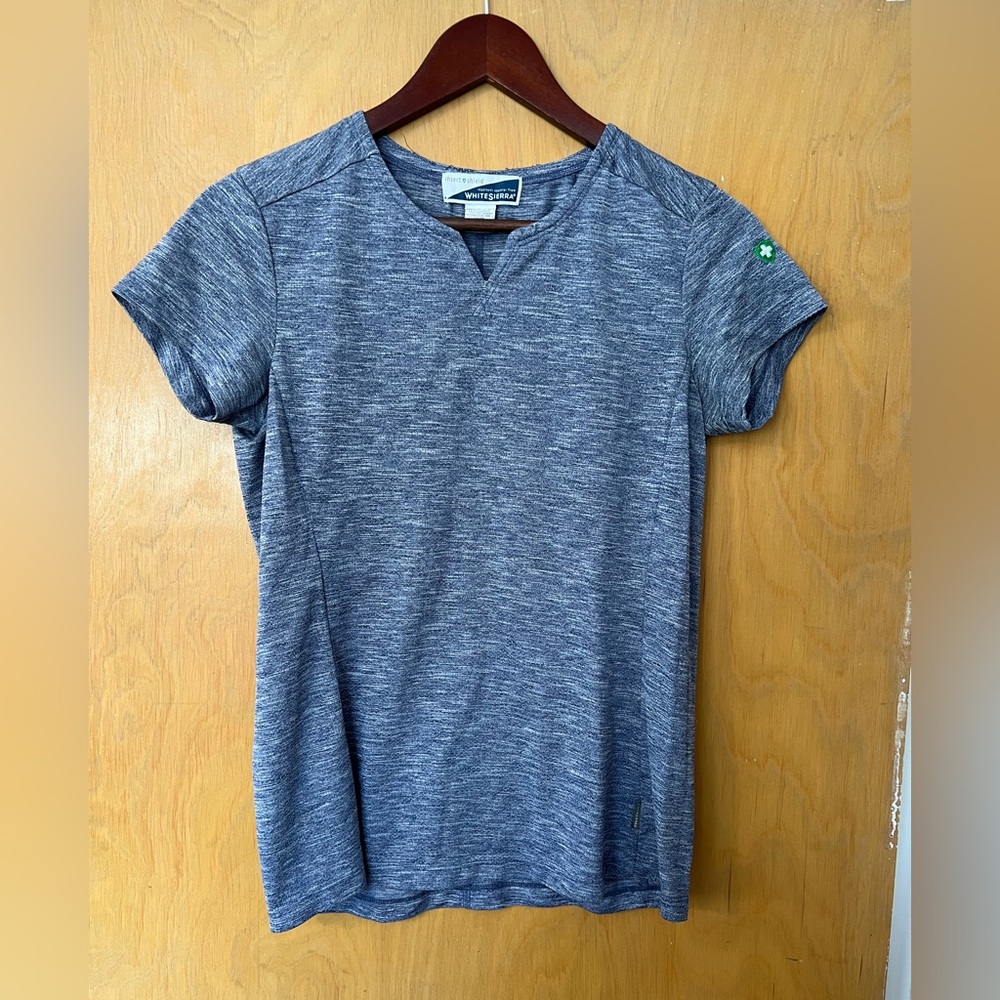White Sierra Heathered Navy Short Sleeve Tee